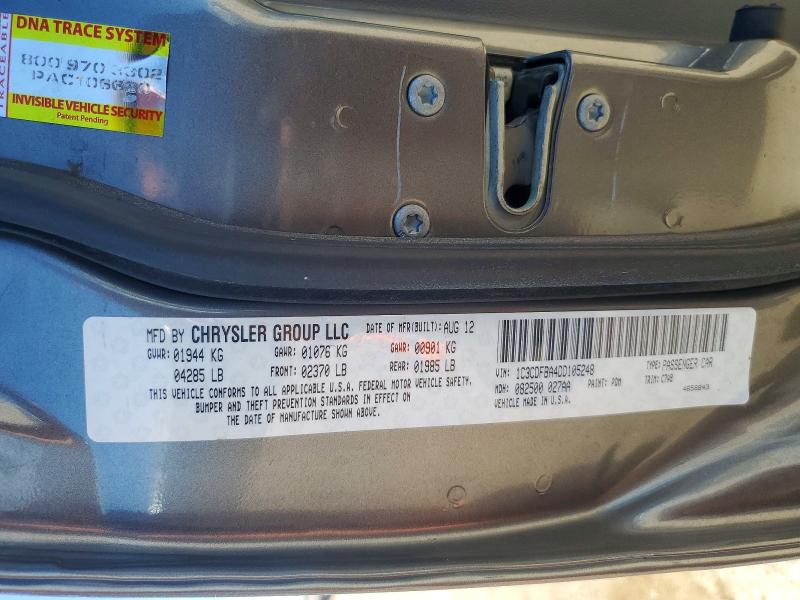 2013 Dodge Dart მანქანა იყიდება აუქციონზე, vin: 1C3CDFBA4DD105248, აუქციონის ნომერი: 68025996