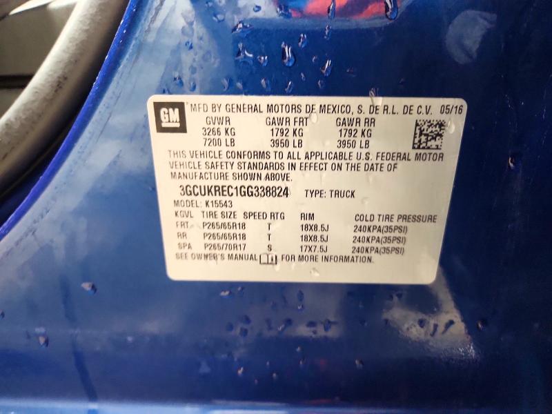 Продаж на аукціоні авто 2016 Chevrolet Silverado, vin: 3GCUKREC1GG338824, номер лоту: 71142456