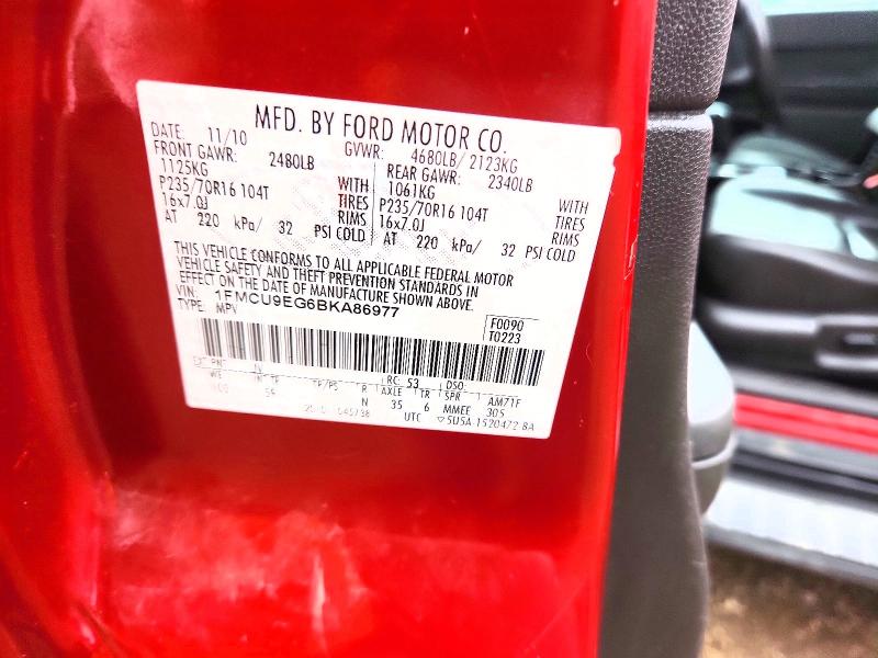 Продажа на аукционе авто 2011 Ford Escape, vin: 1FMCU9EG6BKA86977, номер лота: 68220796