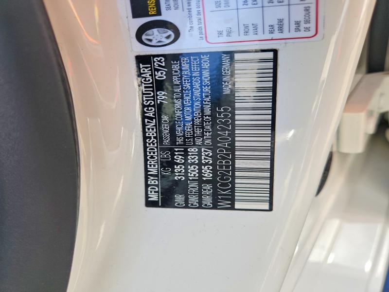 69620046 :رقم المزاد ، W1KCG2EB2PA042355 vin ، 2023 Mercedes-benz Eqs Sedan مزاد بيع