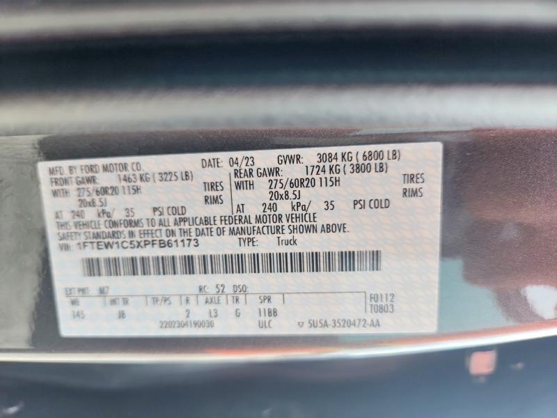 Aukcja sprzedaży 2023 Ford F150, vin: 1FTEW1C5XPFB61173, numer aukcji: 67700556