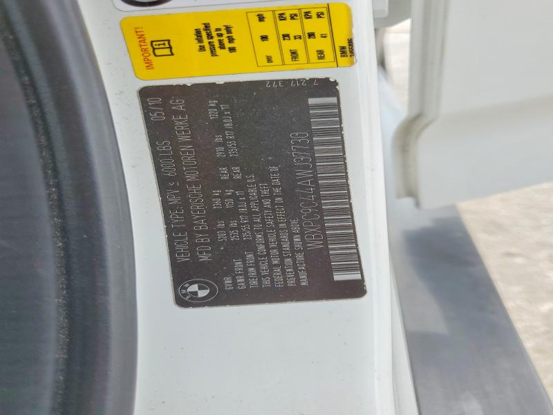 2010 Bmw X3 მანქანა იყიდება აუქციონზე, vin: WBXPC9C44AWJ37730, აუქციონის ნომერი: 69038566