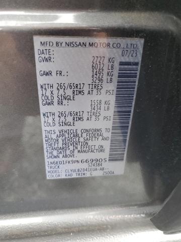 Продажа на аукционе авто 2023 Nissan Frontier, vin: 1N6ED1FK9PN669905, номер лота: 69907276