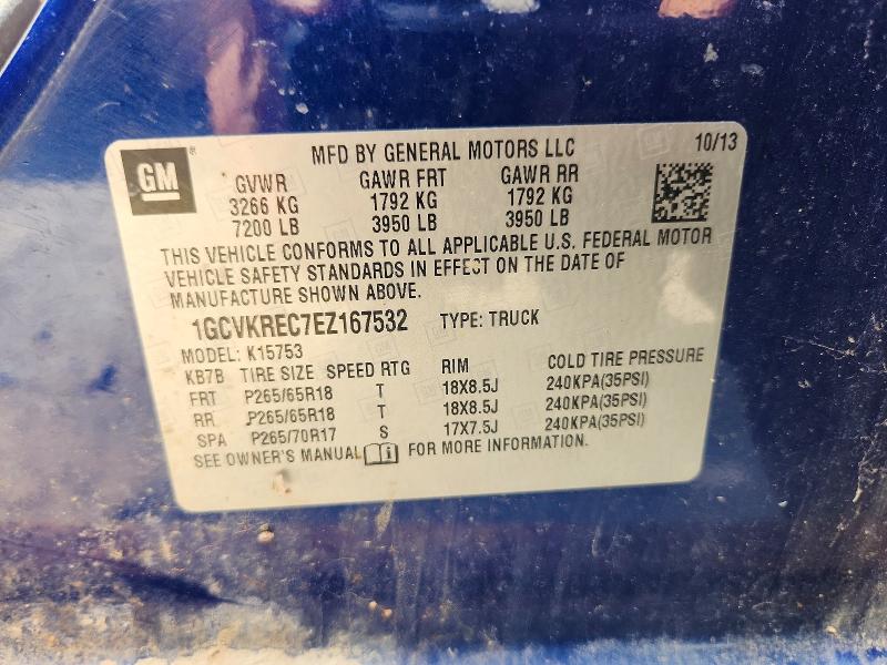 2014 Chevrolet Silverado მანქანა იყიდება აუქციონზე, vin: 1GCVKREC7EZ167532, აუქციონის ნომერი: 67558256
