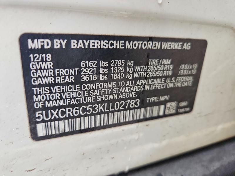 Aukcja sprzedaży 2019 Bmw X5, vin: 5UXCR6C53KLL02783, numer aukcji: 70411356
