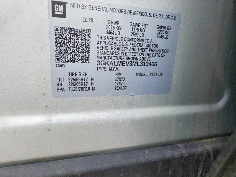 Aukcja sprzedaży 2021 Gmc Terrain, vin: 3GKALMEV3ML313466, numer aukcji: 69000846
