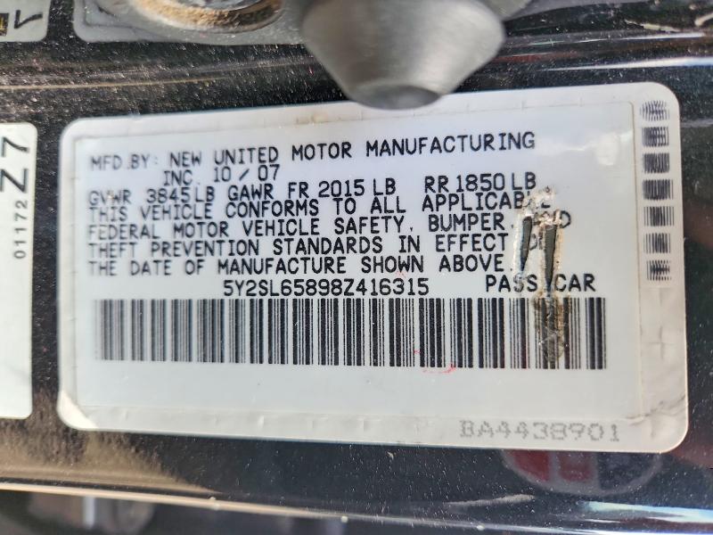 67459076 :رقم المزاد ، 5Y2SL65898Z416315 vin ، 2008 Pontiac Vibe مزاد بيع