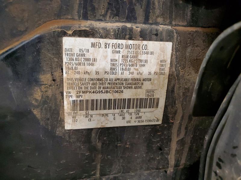 Auction sale of the 2018 Ford Edge, vin: 2FMPK4G95JBC10626, lot number: 69803006