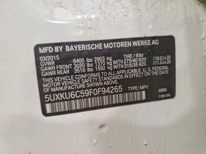 Aukcja sprzedaży 2015 Bmw X6, vin: 5UXKU6C59F0F94265, numer aukcji: 68171156
