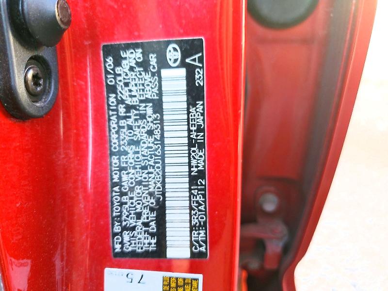 Aukcja sprzedaży 2006 Toyota Prius, vin: JTDKB20U163148313, numer aukcji: 68922946