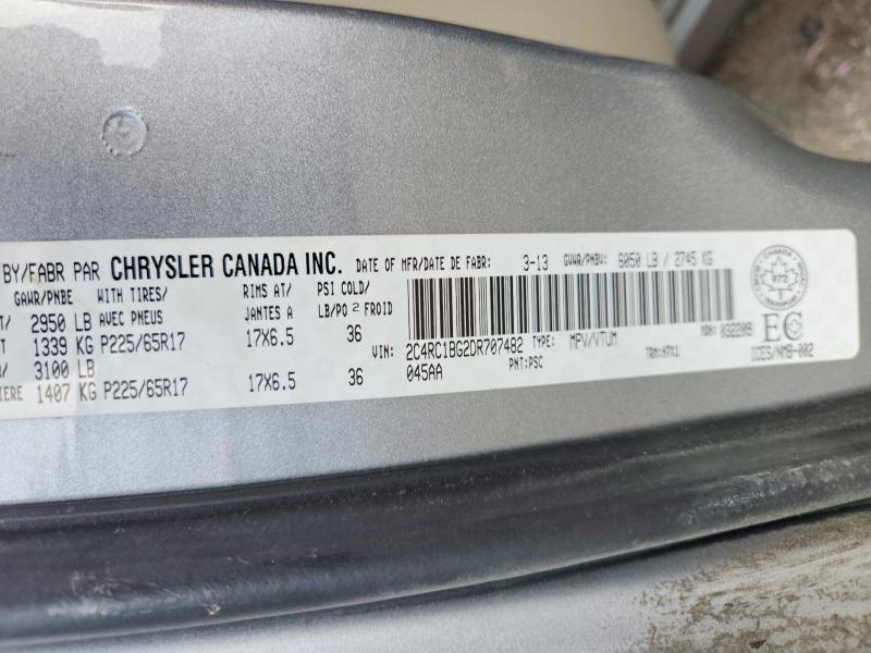 68418556 :رقم المزاد ، 2C4RC1BG2DR707482 vin ، 2013 Chrysler Town & Country مزاد بيع