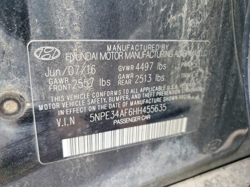 Продаж на аукціоні авто 2017 Hyundai Sonata, vin: 5NPE34AF6HH455635, номер лоту: 70940126