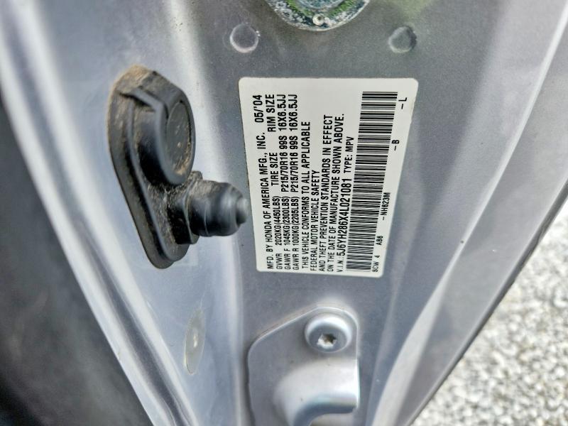 2004 Honda Element მანქანა იყიდება აუქციონზე, vin: 5J6YH286X4L021081, აუქციონის ნომერი: 68733556