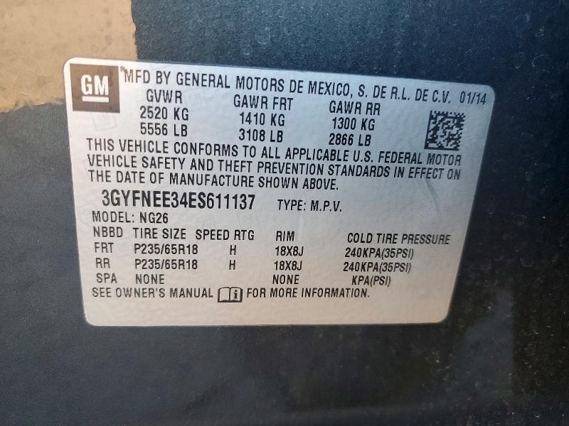 Продажа на аукционе авто 2014 Cadillac Srx, vin: 3GYFNEE34ES611137, номер лота: 69699446