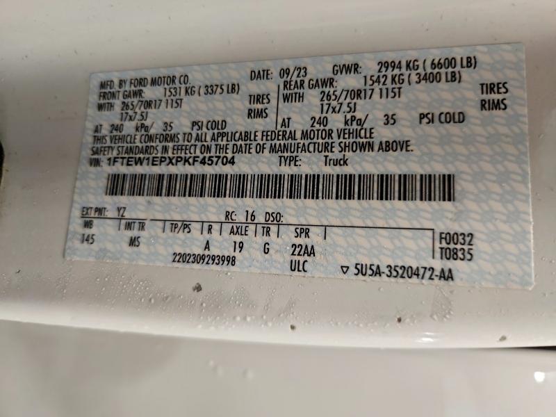 Aukcja sprzedaży 2023 Ford F150, vin: 1FTEW1EPXPKF45704, numer aukcji: 69823666