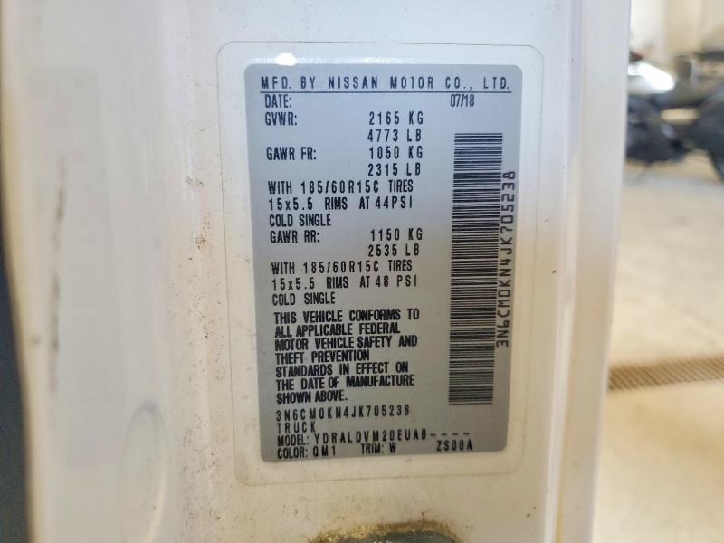 2018 Nissan Nv200 მანქანა იყიდება აუქციონზე, vin: 3N6CM0KN4JK705238, აუქციონის ნომერი: 70348236