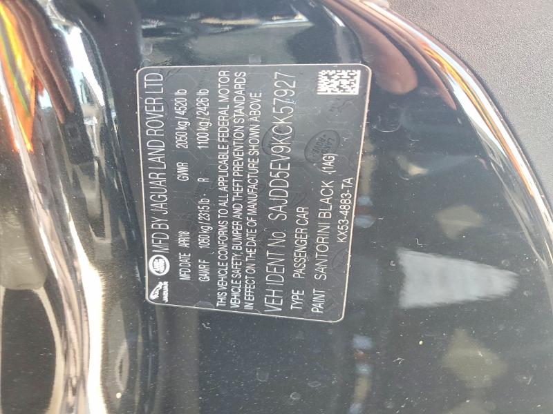 Aukcja sprzedaży 2019 Jaguar F-type, vin: SAJDD5EV9KCK57927, numer aukcji: 68756586