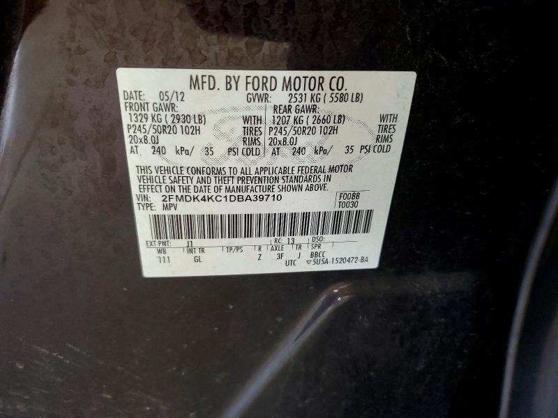 Aukcja sprzedaży 2013 Ford Edge, vin: 2FMDK4KC1DBA39710, numer aukcji: 66898566