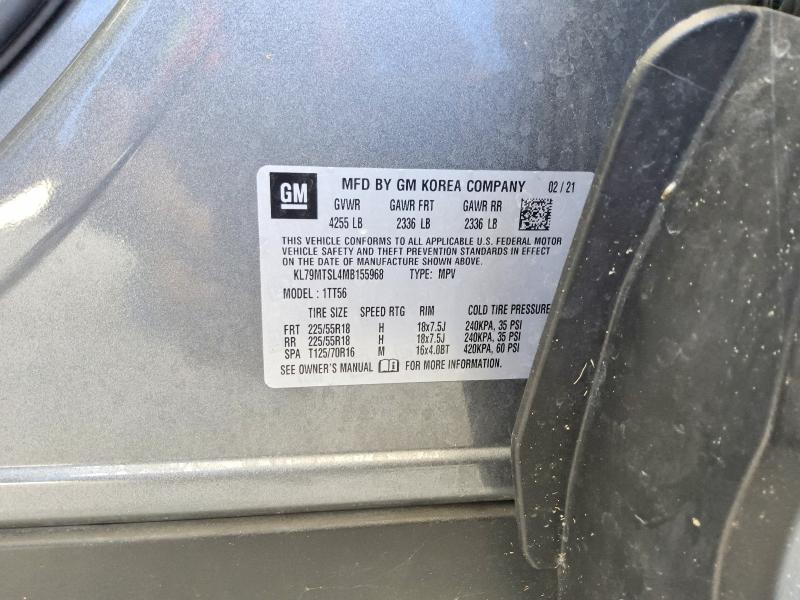 Продаж на аукціоні авто 2021 Chevrolet Trailblazer, vin: KL79MTSL4MB155968, номер лоту: 70083966