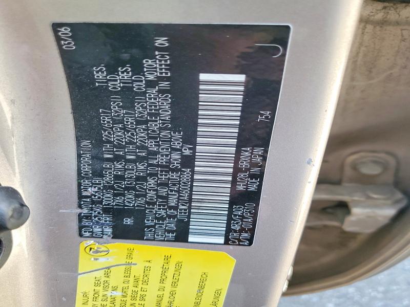 Продаж на аукціоні авто 2006 Toyota Highlander, vin: JTEEW21A460028864, номер лоту: 67476306