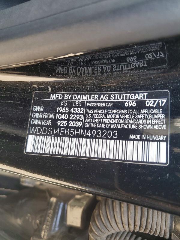 Aukcja sprzedaży 2017 Mercedes-benz Cla, vin: WDDSJ4EB5HN493203, numer aukcji: 69559286