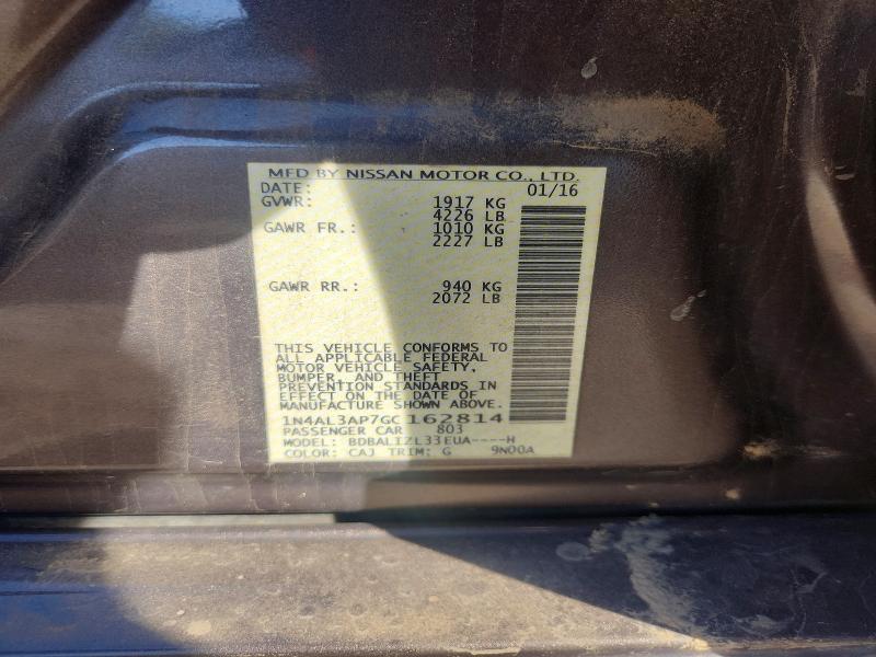 Продаж на аукціоні авто 2016 Nissan Altima, vin: 1N4AL3AP7GC162814, номер лоту: 67284526