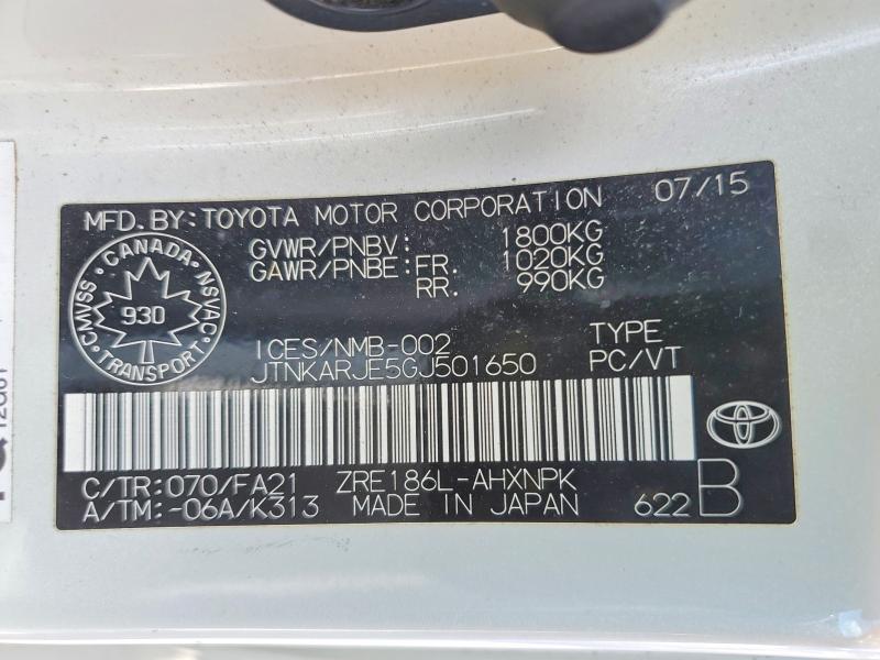 Продажа на аукционе авто 2016 Toyota Scion Im, vin: JTNKARJE5GJ501650, номер лота: 68570396