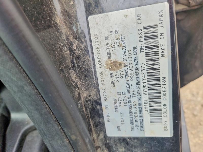 Aukcja sprzedaży 2013 Mazda 3, vin: JM1BL1V79D1742375, numer aukcji: 69414206
