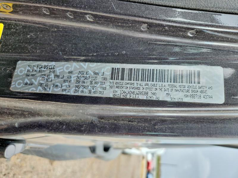 67178246 :رقم المزاد ، 1C4HJXDN8JW205398 vin ، 2018 Jeep Wrangler Unlimited مزاد بيع