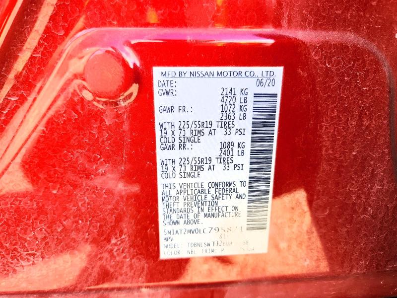 2020 Nissan Rogue მანქანა იყიდება აუქციონზე, vin: 5N1AT2MV0LC795871, აუქციონის ნომერი: 68077636