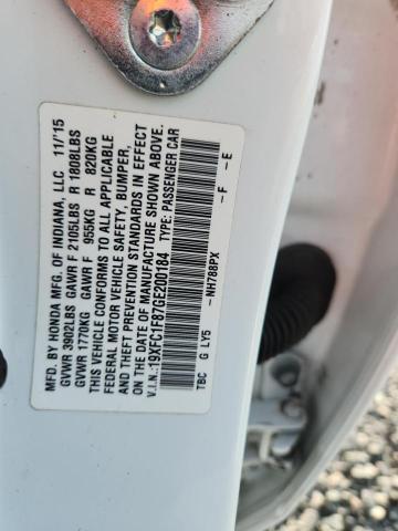 Продаж на аукціоні авто 2016 Honda Civic, vin: 19XFC1F87GE200184, номер лоту: 70663286