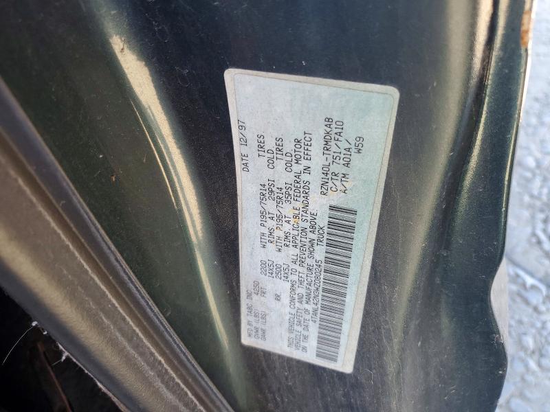 67654206 :رقم المزاد ، 4TANL42N3WZ080245 vin ، 1998 Toyota Tacoma مزاد بيع