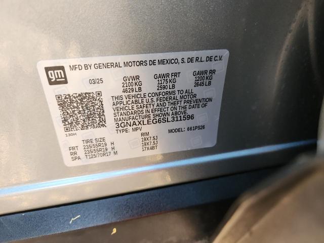 Продаж на аукціоні авто 2025 Chevrolet Equinox, vin: 3GNAXLEG6SL311596, номер лоту: 70747746