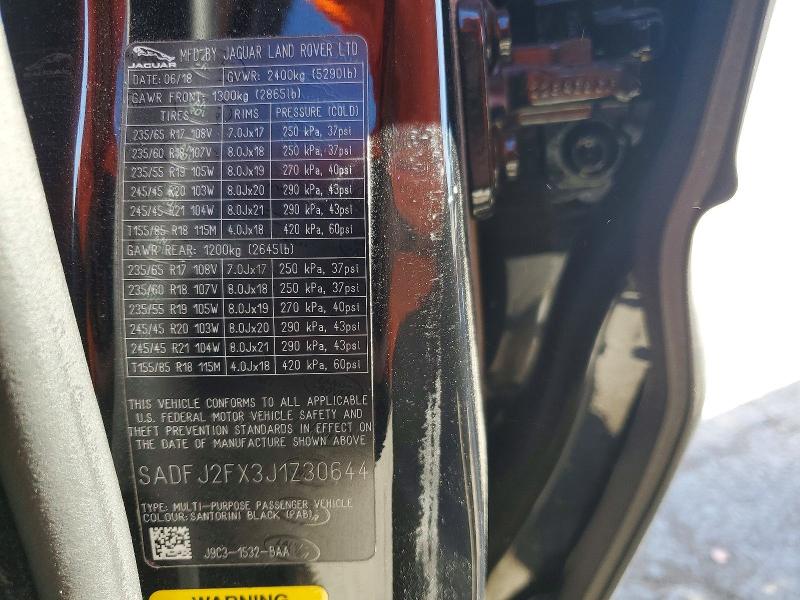 Продаж на аукціоні авто 2018 Jaguar E-pace, vin: SADFJ2FX3J1Z30644, номер лоту: 68135176