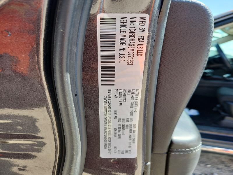 68024566 :رقم المزاد ، 1C4RDHAG6MC721353 vin ، 2021 Dodge Durango مزاد بيع