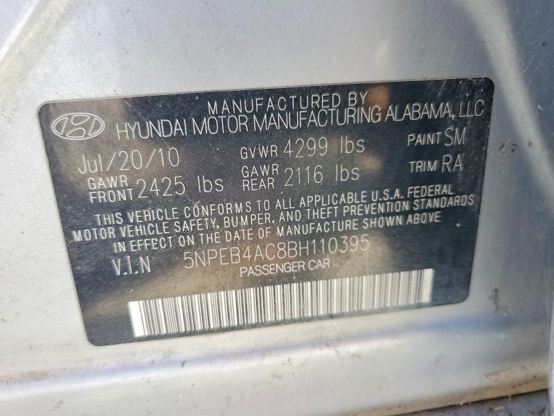 Продаж на аукціоні авто 2013 Hyundai Sonata, vin: 5NPEB4AC8BH110395, номер лоту: 68839116