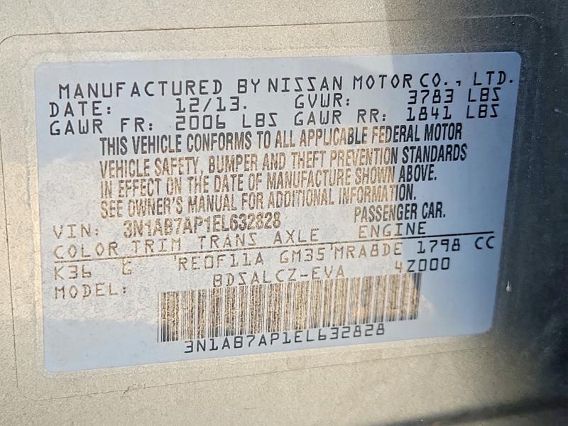 Продажа на аукционе авто 2014 Nissan Sentra, vin: 3N1AB7AP1EL632828, номер лота: 68323566