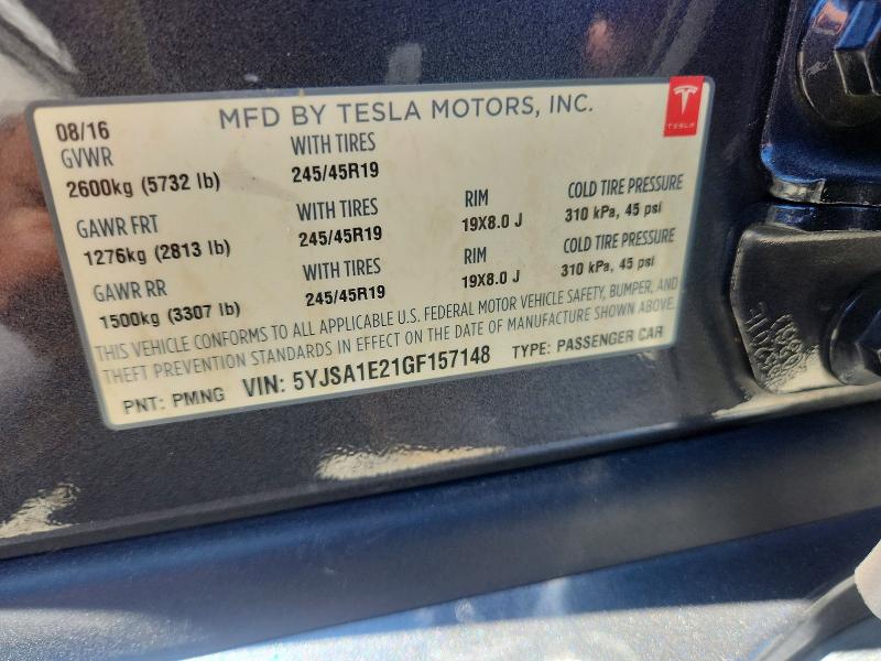 Aukcja sprzedaży 2016 Tesla Model S, vin: 5YJSA1E21GF157148, numer aukcji: 67491726