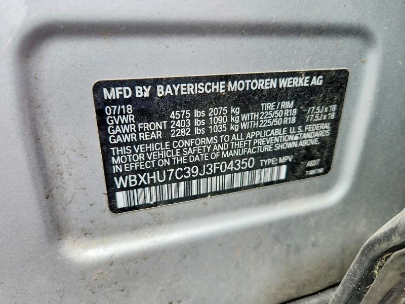 Aukcja sprzedaży 2018 Bmw X1, vin: WBXHU7C39J3F04350, numer aukcji: 66078636