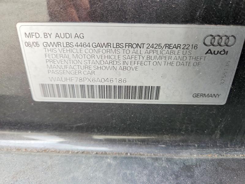 2006 Audi A3 მანქანა იყიდება აუქციონზე, vin: WAUHF78PX6A046186, აუქციონის ნომერი: 70241896