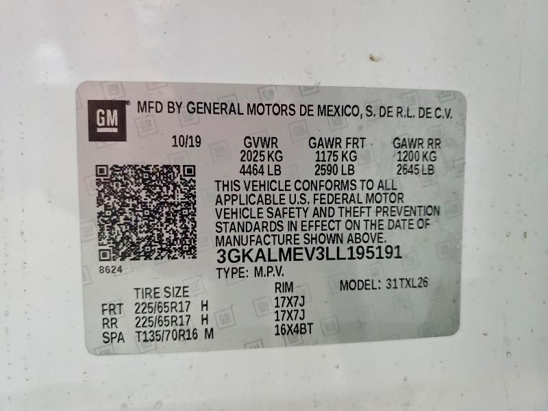 Продажа на аукционе авто 2020 Gmc Terrain, vin: 3GKALMEV3LL195191, номер лота: 67427906