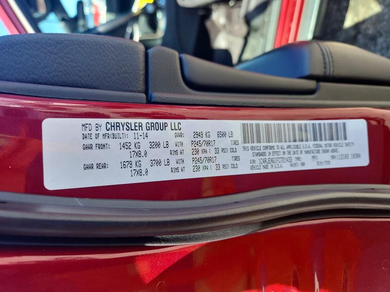 Продажа на аукционе авто 2015 Jeep Grand Cherokee, vin: 1C4RJEAG1FC721433, номер лота: 70819116