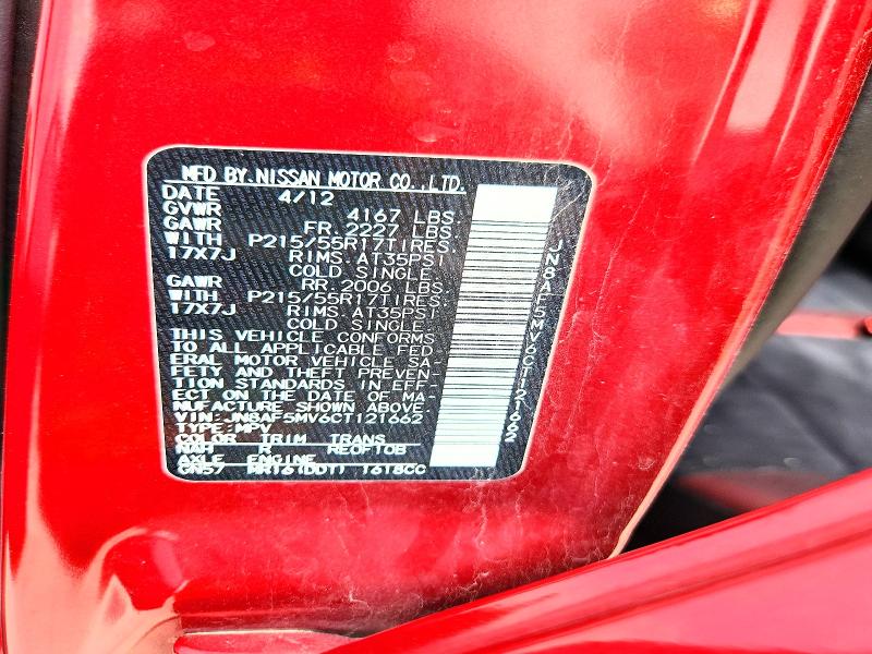 Aukcja sprzedaży 2012 Nissan Juke, vin: JN8AF5MV6CT121662, numer aukcji: 69126906