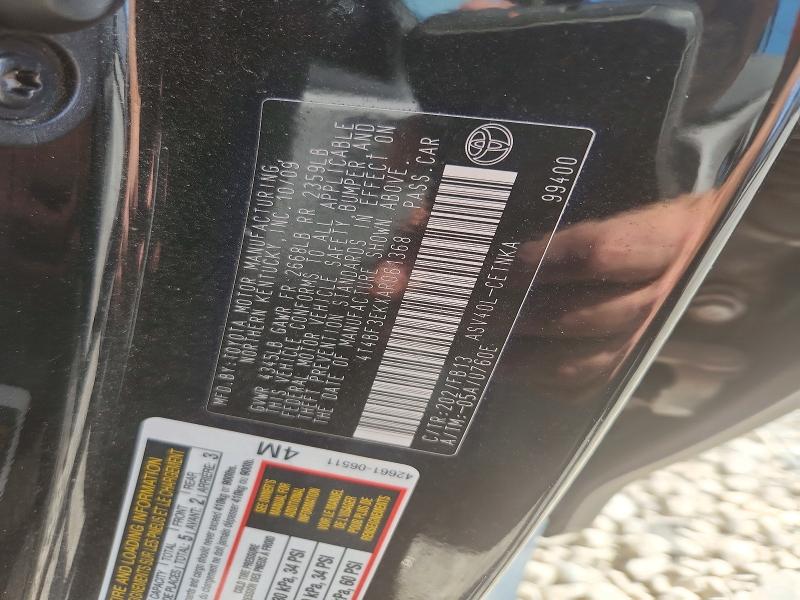 68978026 :رقم المزاد ، 4T4BF3EKXAR061368 vin ، 2010 Toyota Camry مزاد بيع