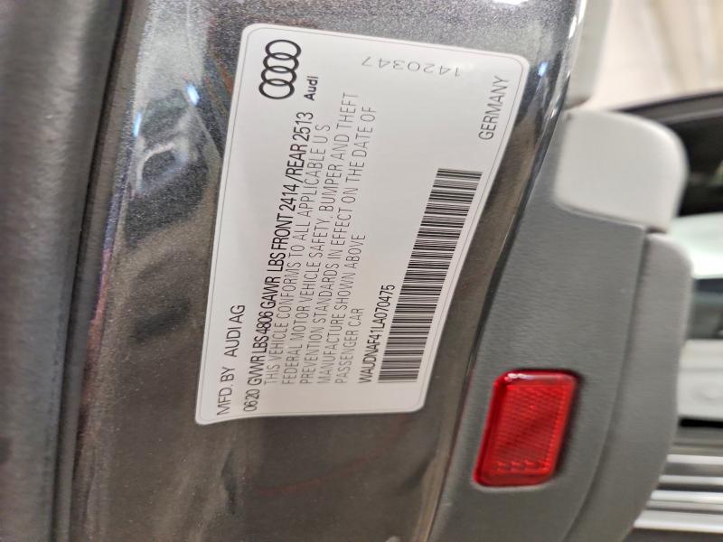 Aukcja sprzedaży 2020 Audi A4, vin: WAUDNAF41LA070475, numer aukcji: 69451676