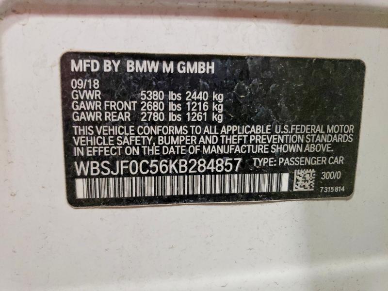 Продажа на аукционе авто 2019 Bmw M5, vin: WBSJF0C56KB284857, номер лота: 69303886