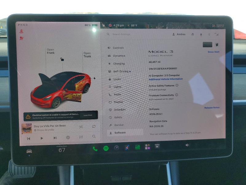Aukcja sprzedaży 2018 Tesla Model 3, vin: 5YJ3E1EAXJF069951, numer aukcji: 68793076