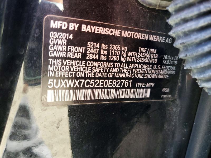 Aukcja sprzedaży 2014 Bmw X3, vin: 5UXWX7C52E0E82761, numer aukcji: 70479186