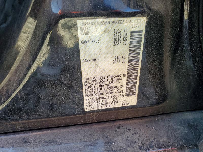 Aukcja sprzedaży 2016 Nissan Altima, vin: 1N4AL3AP8GC119535, numer aukcji: 68657436