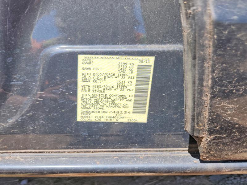Aukcja sprzedaży 2013 Nissan Frontier, vin: 1N6AD0ER3DN748134, numer aukcji: 70420726